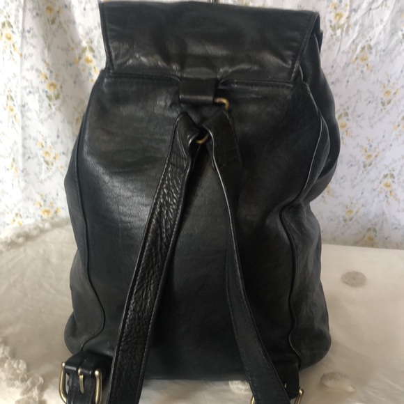 PRIVATE STASH BY SHARMASTER Leather Company black leather backpack. - Picture 6 of 14